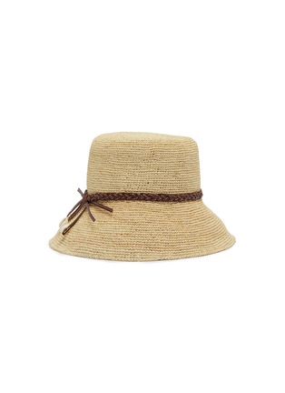 Figure View - Click To Enlarge - SENSI STUDIO - Lampshade Crochet Straw Hat