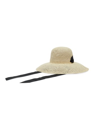Figure View - Click To Enlarge - SENSI STUDIO - Open Weave Lampshade Straw Hat