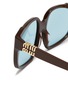 Detail View - Click To Enlarge - MIU MIU - Acetate Irregular Sunglasses