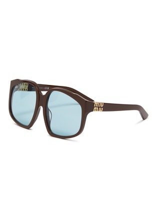 Main View - Click To Enlarge - MIU MIU - Acetate Irregular Sunglasses