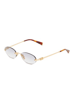 Main View - Click To Enlarge - MIU MIU - Metal Oval Sunglasses