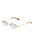 Main View - Click To Enlarge - MIU MIU - Metal Oval Sunglasses