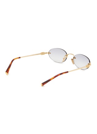 Figure View - Click To Enlarge - MIU MIU - Metal Oval Sunglasses