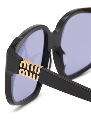 Detail View - Click To Enlarge - MIU MIU - Acetate Square Sunglasses