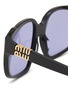 Detail View - Click To Enlarge - MIU MIU - Acetate Square Sunglasses