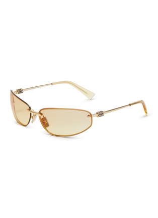 Main View - Click To Enlarge - MIU MIU - Metal Oval Gradient Sunglasses