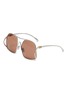 Main View - Click To Enlarge - MIU MIU - Steel Square Sunglasses