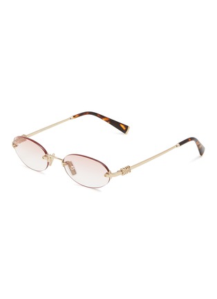 Main View - Click To Enlarge - MIU MIU - Metal Oval Sunglasses
