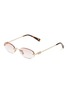Main View - Click To Enlarge - MIU MIU - Metal Oval Sunglasses