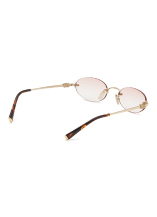 Figure View - Click To Enlarge - MIU MIU - Metal Oval Sunglasses