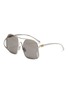 Main View - Click To Enlarge - MIU MIU - Steel Square Sunglasses