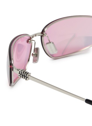 Detail View - Click To Enlarge - MIU MIU - Metal Oval Gradient Sunglasses
