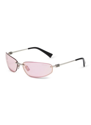 Main View - Click To Enlarge - MIU MIU - Metal Oval Gradient Sunglasses