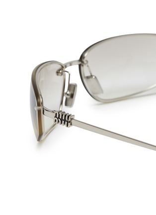 Detail View - Click To Enlarge - MIU MIU - Metal Oval Gradient Sunglasses