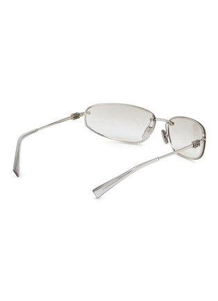 Figure View - Click To Enlarge - MIU MIU - Metal Oval Gradient Sunglasses