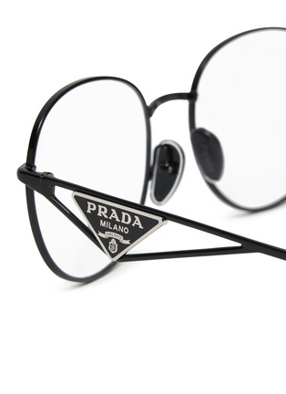Detail View - Click To Enlarge - PRADA - Metal Round Optical Glasses