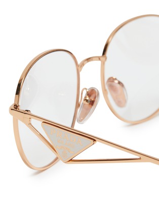Detail View - Click To Enlarge - PRADA - Metal Round Optical Glasses