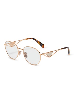 Main View - Click To Enlarge - PRADA - Metal Round Optical Glasses