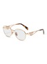 Main View - Click To Enlarge - PRADA - Metal Round Optical Glasses