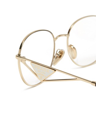 Detail View - Click To Enlarge - PRADA - Metal Round Optical Glasses