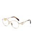 Main View - Click To Enlarge - PRADA - Metal Round Optical Glasses