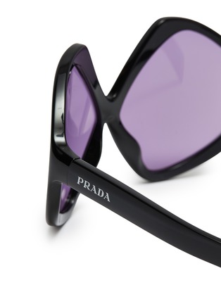 Detail View - Click To Enlarge - PRADA - Acetate Irregular Sunglasses