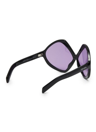 Figure View - Click To Enlarge - PRADA - Acetate Irregular Sunglasses