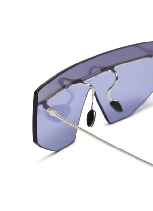 Detail View - Click To Enlarge - PRADA - Metal Irregular Sunglasses