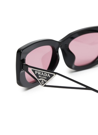Detail View - Click To Enlarge - PRADA - Acetate Rectangle Sunglasses