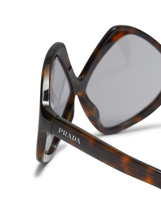 Detail View - Click To Enlarge - PRADA - Acetate Irregular Sunglasses