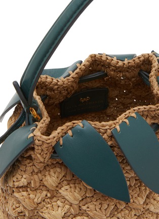 Detail View - Click To Enlarge - ANYA HINDMARCH - Pineapple Raffia Eco Leather Crossbody Bucket Bag