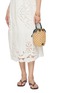 Front View - Click To Enlarge - ANYA HINDMARCH - Pineapple Raffia Eco Leather Crossbody Bucket Bag