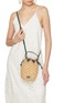 Figure View - Click To Enlarge - ANYA HINDMARCH - Pineapple Raffia Eco Leather Crossbody Bucket Bag