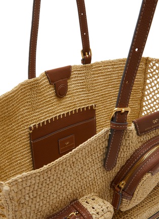 Detail View - Click To Enlarge - ANYA HINDMARCH - Holiday Raffia Leather E/W Tote