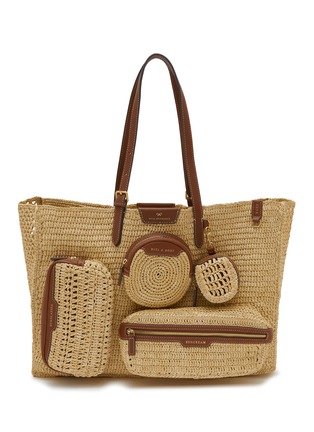 Main View - Click To Enlarge - ANYA HINDMARCH - Holiday Raffia Leather E/W Tote
