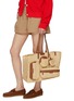 Figure View - Click To Enlarge - ANYA HINDMARCH - Holiday Raffia Leather E/W Tote