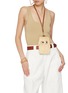 Figure View - Click To Enlarge - ANYA HINDMARCH - Shag Eyes Raffia Leather Sunglasses Holder