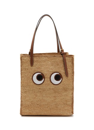 Main View - Click To Enlarge - ANYA HINDMARCH - Eyes Natural Raffia Tote