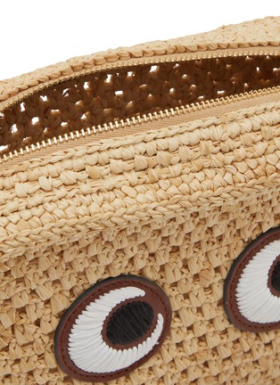Detail View - Click To Enlarge - ANYA HINDMARCH - Eyes Natural Raffia Crossbody Bag
