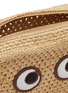 Detail View - Click To Enlarge - ANYA HINDMARCH - Eyes Natural Raffia Crossbody Bag