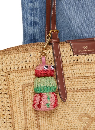 Front View - Click To Enlarge - ANYA HINDMARCH - Sea Urchin Raffia Bag Charm