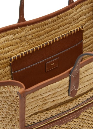 Detail View - Click To Enlarge - ANYA HINDMARCH - Raffia Eco Leather Pocket Tote