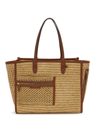 Main View - Click To Enlarge - ANYA HINDMARCH - Raffia Eco Leather Pocket Tote