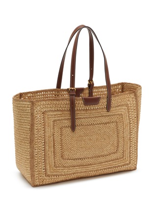 Detail View - Click To Enlarge - ANYA HINDMARCH - E/W Bow Natural Raffia Tote