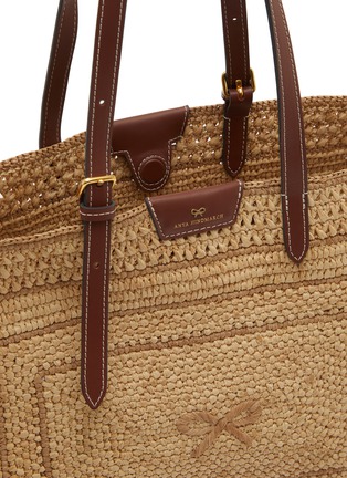 Detail View - Click To Enlarge - ANYA HINDMARCH - E/W Bow Natural Raffia Tote