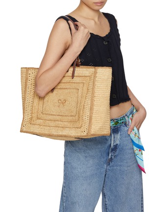 Figure View - Click To Enlarge - ANYA HINDMARCH - E/W Bow Natural Raffia Tote