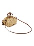 Detail View - Click To Enlarge - ANYA HINDMARCH - Small Shag Eyes Raffia Leather Tote Bag