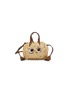 Main View - Click To Enlarge - ANYA HINDMARCH - Small Shag Eyes Raffia Leather Tote Bag