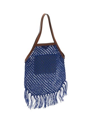 Detail View - Click To Enlarge - ANYA HINDMARCH - Eyes Macramé Fringe Tote