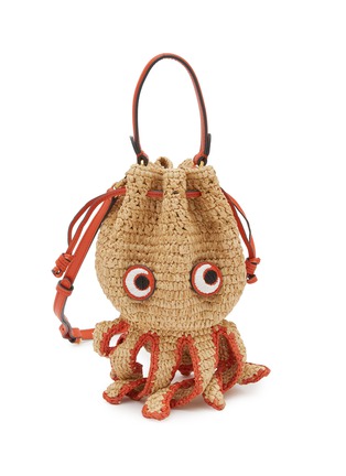 Main View - Click To Enlarge - ANYA HINDMARCH - Octopus Raffia Eco Leather Crossbody Bag